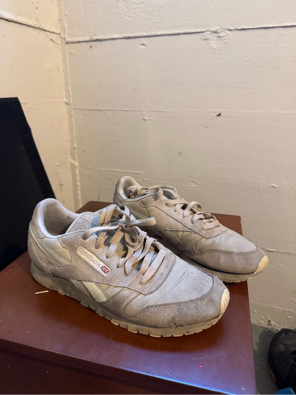 Reebok Light Gray Suede Low-Top Sneakers